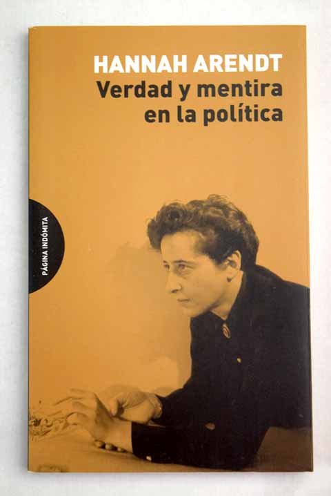 verdad y mentira en la politica | hannah arendt